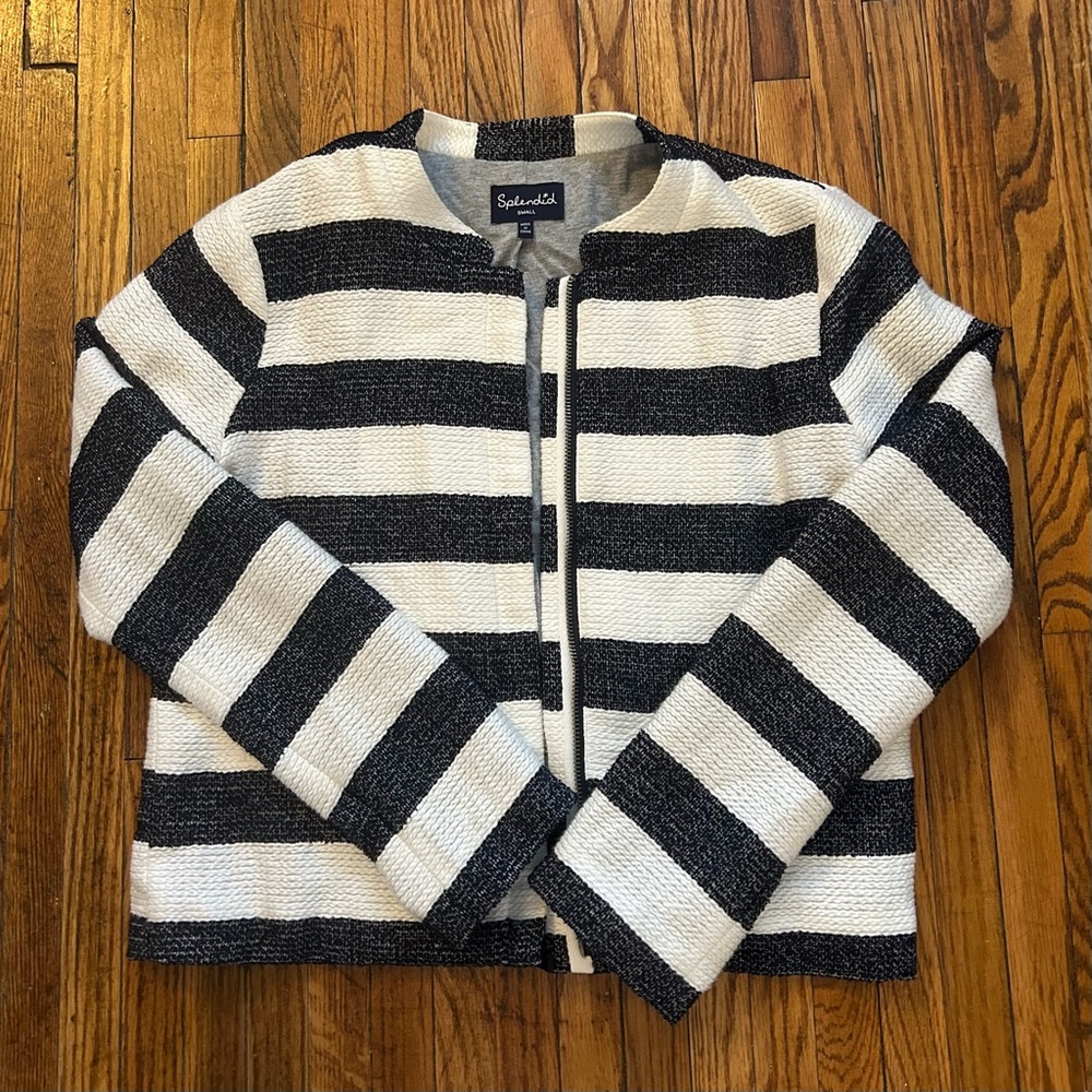 Splendid Striped Boxy Monterey Jacket